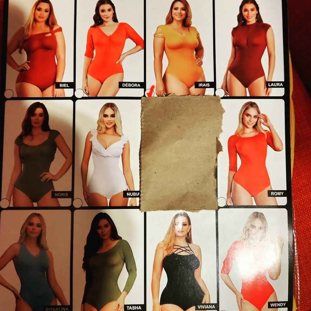 One piece body suit.